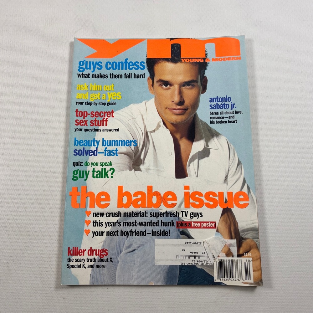 YM Young & Modern Magazine October 1996 Antonio Sabato Jr The Babe Issue Vintage